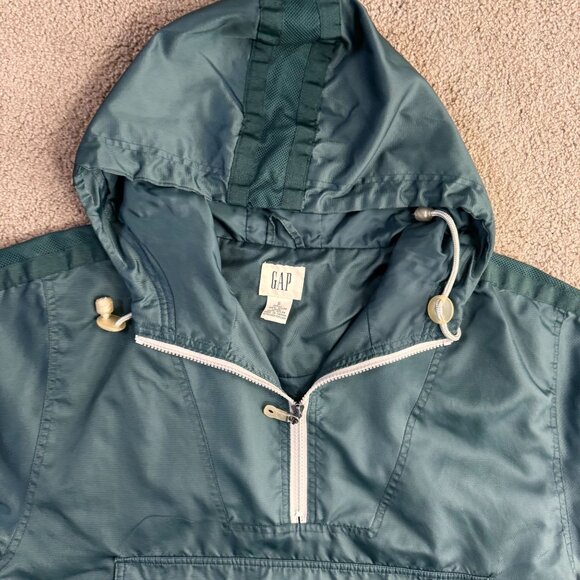 Vtg GAP Anorak Jacket Windbreaker Mens S Half Zip Front Pocket Thick 90s Y2K - Picture 4 of 7